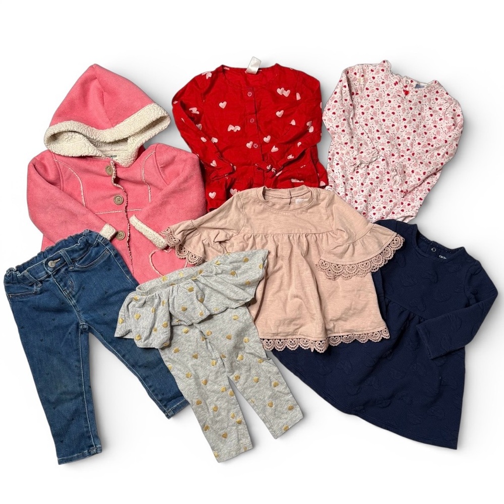 18-24M Baby Girl Hearts Bundle! Oshkosh B’Gosh, Carter’s, Koala Kids & Savannah